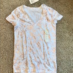 NWT vintage A New Day t-shirt rose gold on white